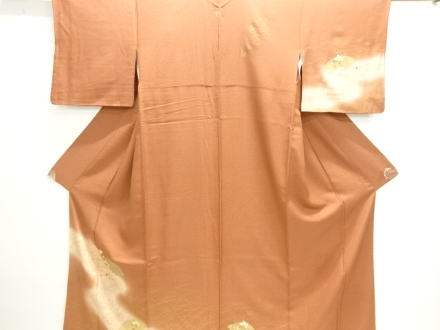 【未使用品】訪問着　紬織　刺繍入り リサイクル・アンティーク着物販売：Shinei
